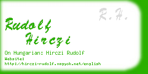 rudolf hirczi business card